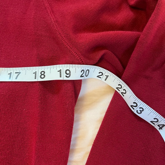 Men's Lacoste Long Sleeve V-Neck Pullover Sweater Red/burgundy 4 100% Cotton - Picture 4 of 7